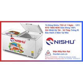 Tủ đông Nishu 1 Ngăn Dàn Đồng 750 Lit NTD-888S-New
